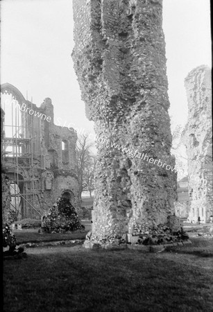 CLUNIDE PRIORY COLUMNS OF TRANSEPT LOOKING W.